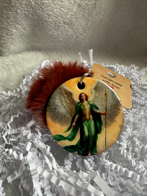 Angel's Pom Pom Keychain