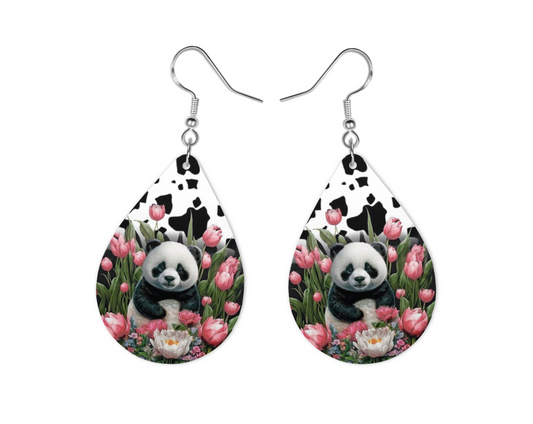 Panda Earrings, Fashion Design, Teardrop Earring